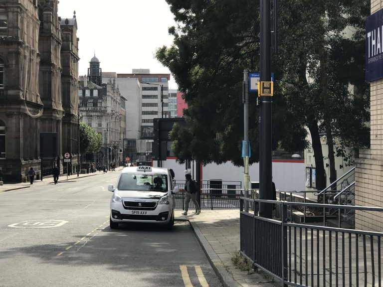 taxi on the street