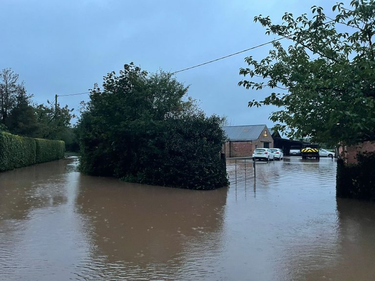 Flooded village