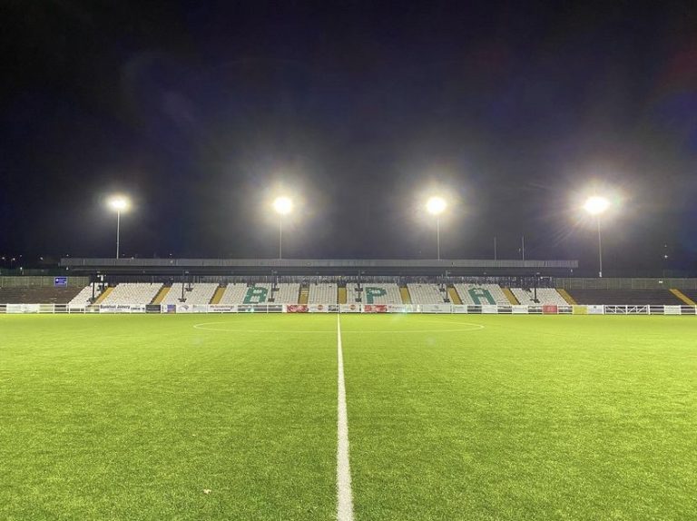 Horsfall under the lights.