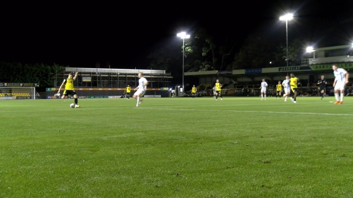 Harrogate town in action