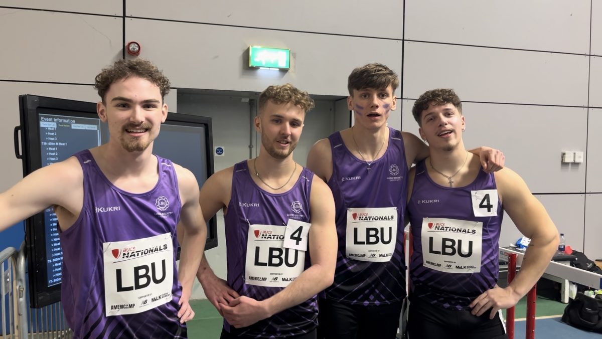 The Beckett men's track team