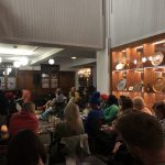 Man playing piano in the Tetley