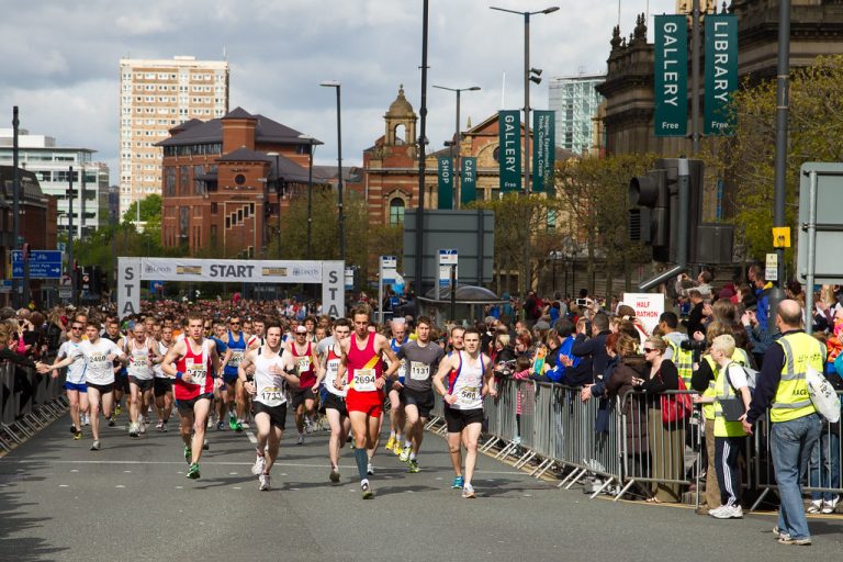 Leeds Half marathon start line