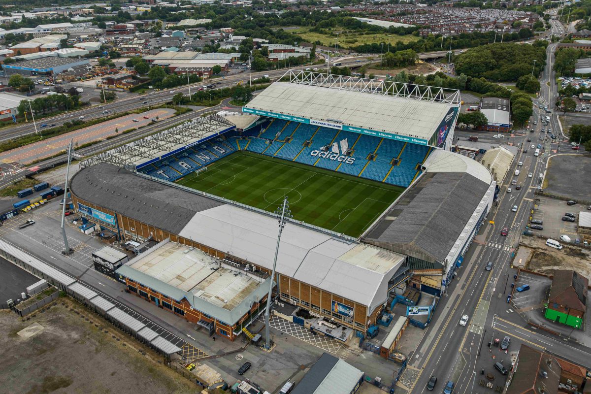 Birds eye view of Elland Road