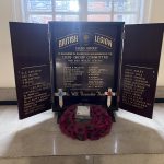 Wreath remembering Council members who lost their lives in the war.