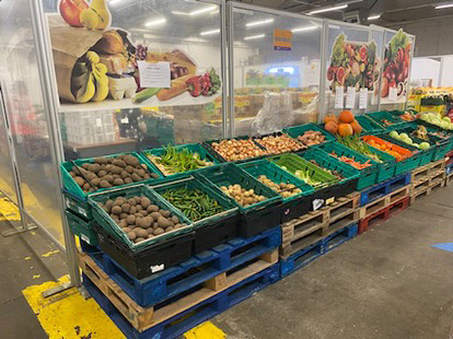 Food on sale at Surplus2purpose Supermarket