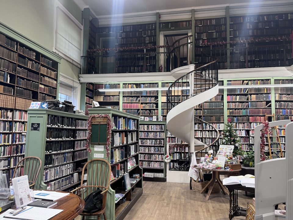 Spiral staircase in the middle of The Leeds Library