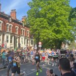 The first of many racers bolt down Cardigan Road