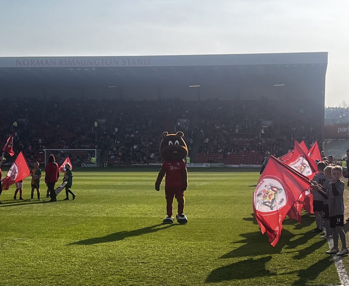 Oakwell stadium pitch before kick off