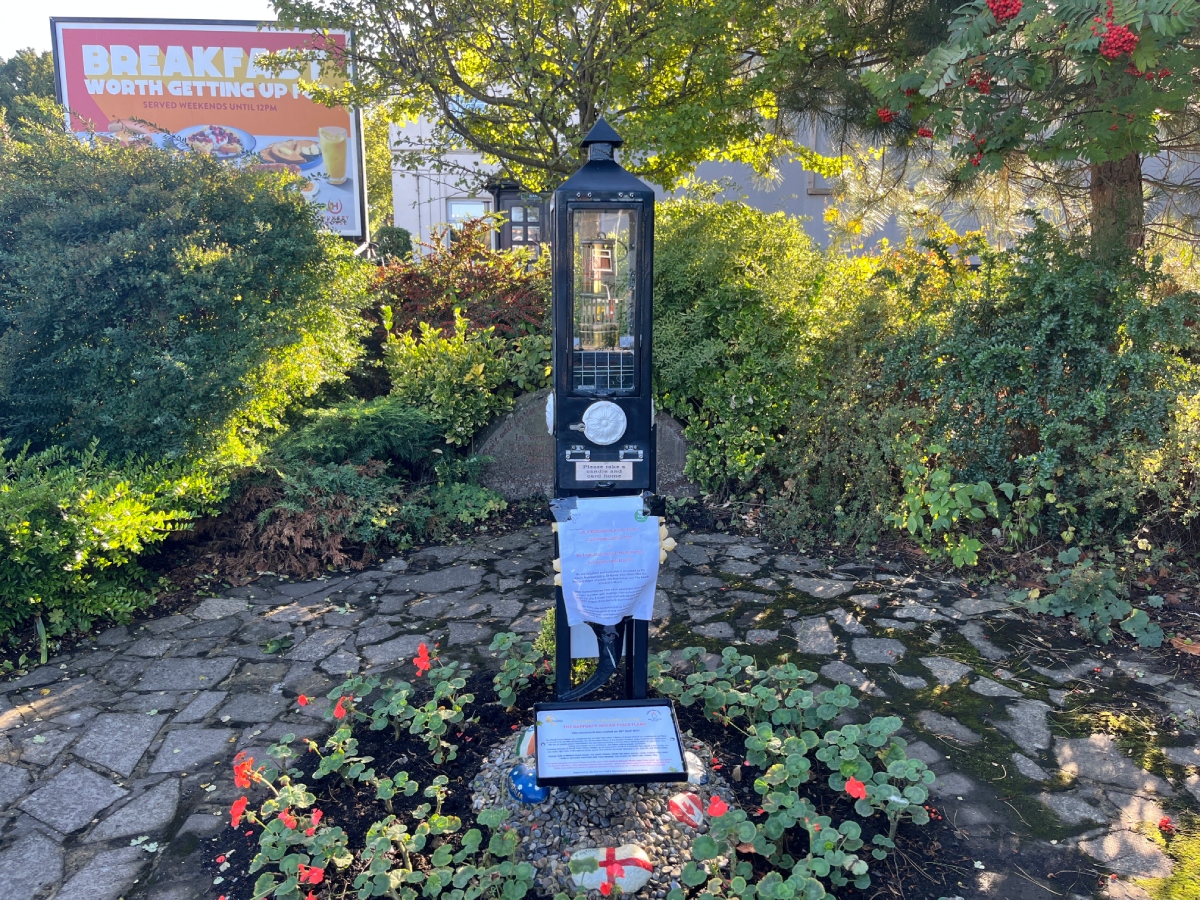 Garforth World Peace Flame. The first one unveiled in England back in 2017.