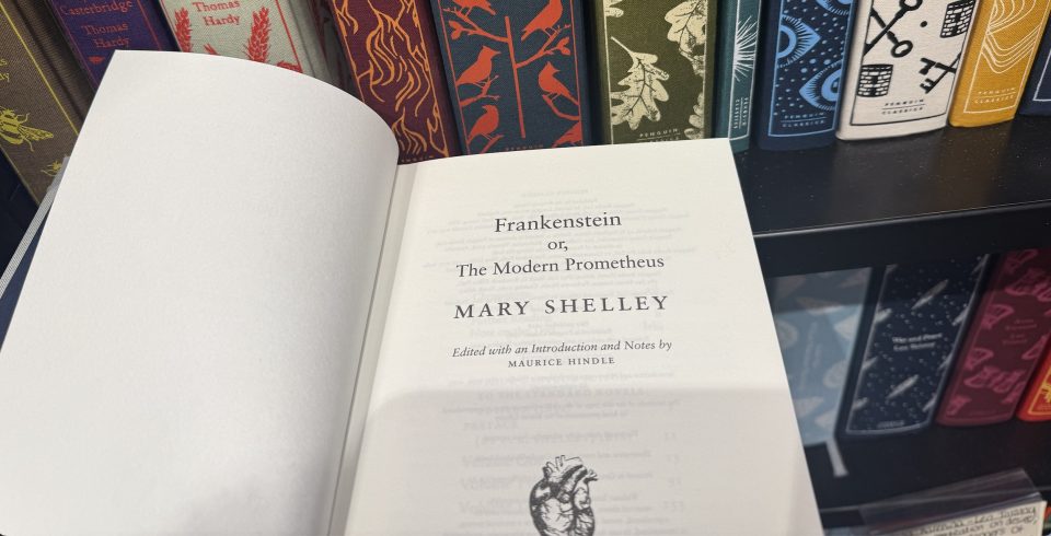 Front page of an edition of Mary Shelleys Frankenstein