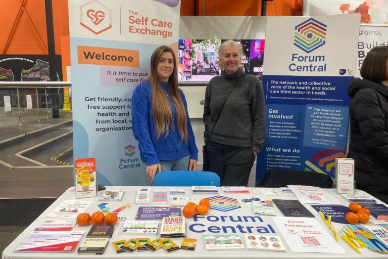 The organisers of the event stood by their colourful stall.